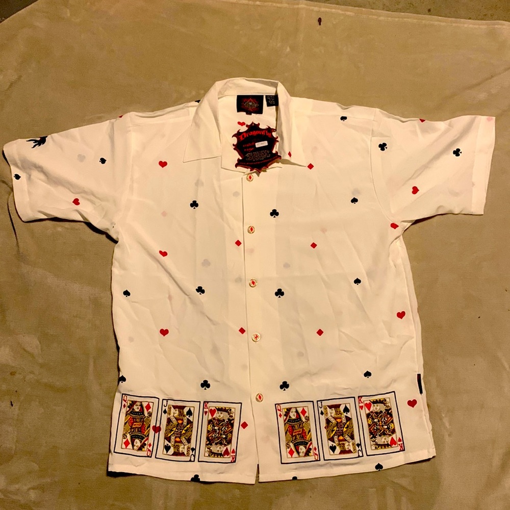 ❤️♠️♦️♣️ Button Up Short Sleeve Shirt